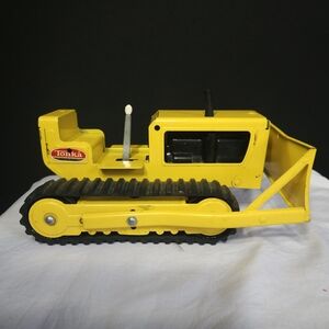 TONKA 1960's Yellow & Black Bulldozer Crawler Toy Truck